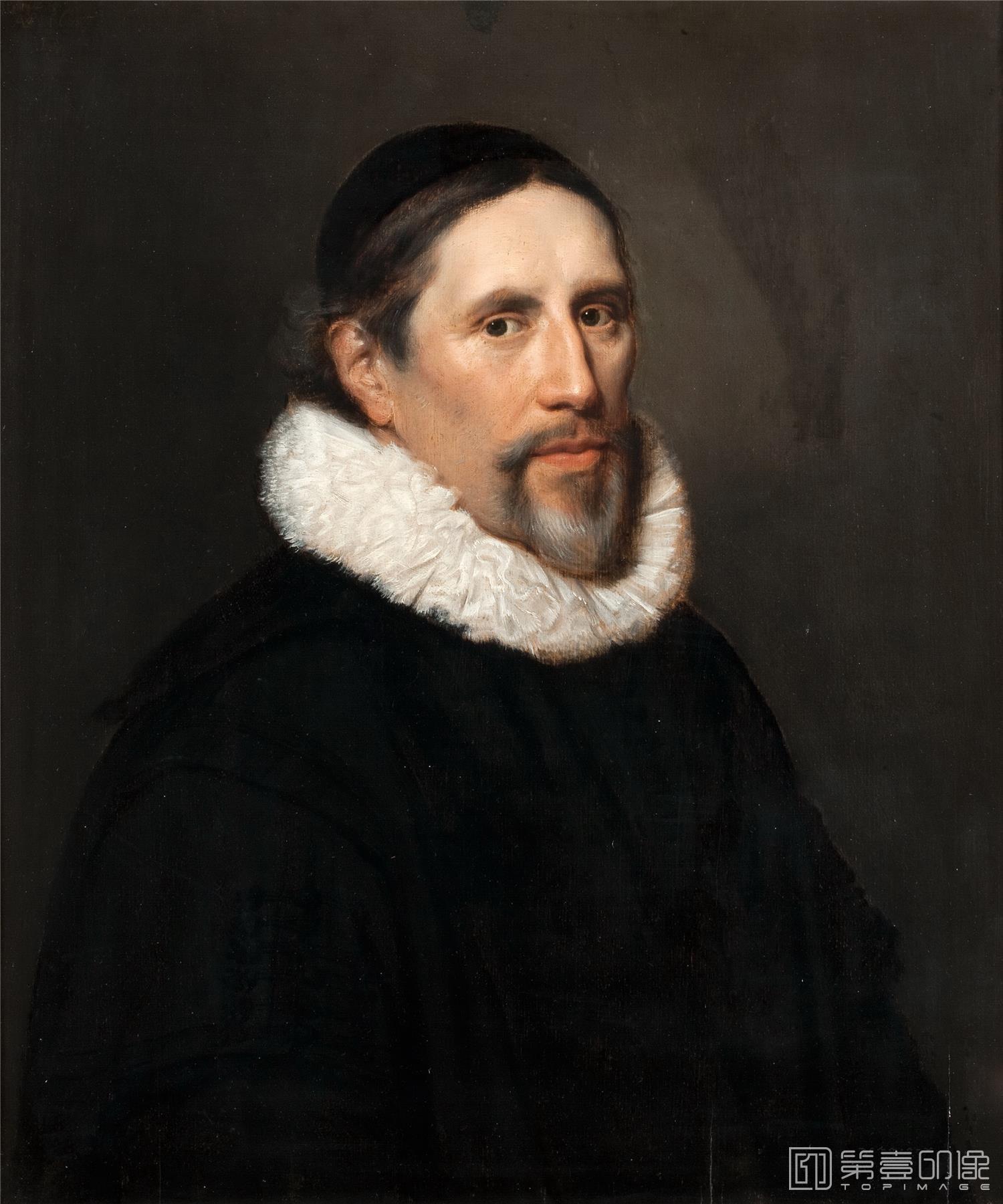 油画-荷兰莫瑞斯泰皇家美术馆Jan Westerbaen the Elder - Portrait of Arnoldus Geesteranus-382